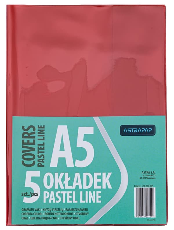 Kansi A5 Pastel Line 5kpl Astra