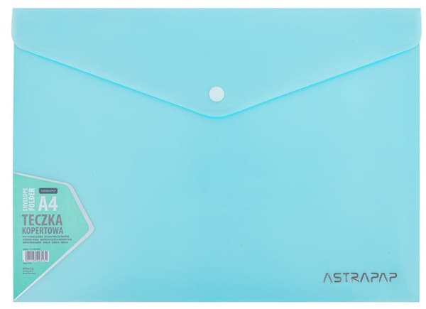 Pastel Line Astra A4 kuvertmappe med snap-on