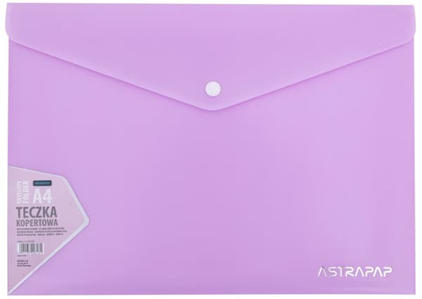 Pastel Line Astra A4 kuvertmappe med snap-on