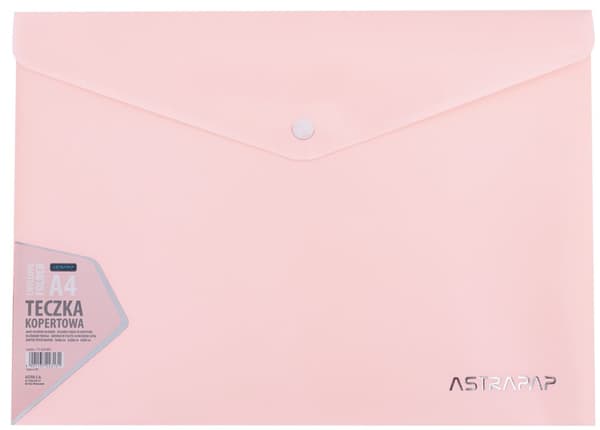 Pastel Line Astra A4 kuvertmappe med snap-on
