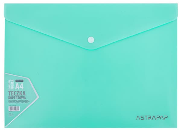 Pastel Line Astra A4 kuvertmappe med snap-on