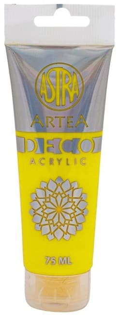 Akrylmaling Deco 75ml gul Astra Artea
