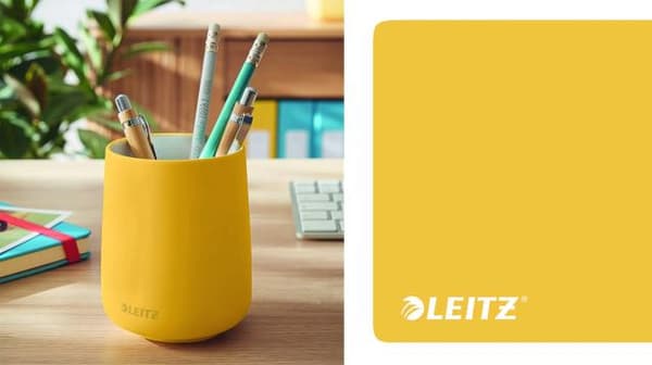 Leitz Cozy keraaminen kynäteline - lämmin keltainen