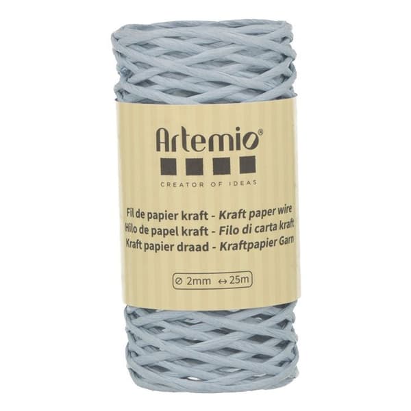 Tråd av mjuk blå kraftpappers 2mm x 25 m