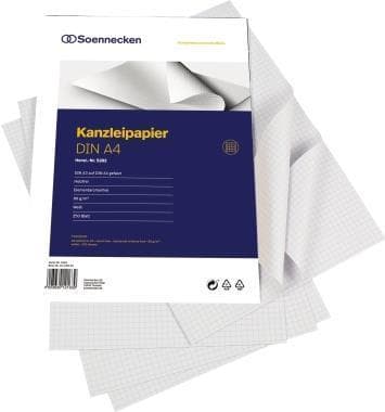 Neliön muotoinen foolscap A3/A4 5282 250 arkkia/pakkaus. - A3 - A4 (5282)
