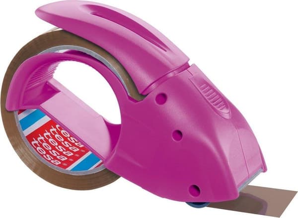 tesapack® Hånddispenser Pack-n-Go, emballagetape dispenser, pink