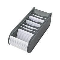 Wedo 2508012 flashcard index A8, roll-up lukning, 6 støtteplader inklusive 100 kort 21,7 x 9,2 x 7,3 cm, grå