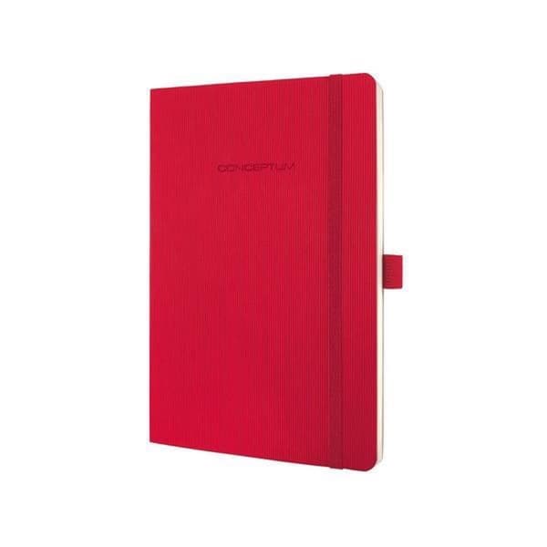 notebook Sigel Conceptum Pure softcover A5 rød ternet SI-CO324