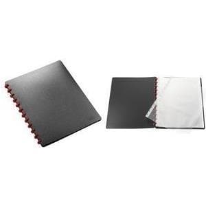 herlitz displaybok EasyFix, DIN A4, med 20 ärmar, svart, mjukgörarefri, permanent, avtagbar och - 1 st (5514286)