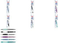 herlitz udtrækkelig kuglepen my.pen, hvid/sort, stregbredde: 0,6 mm, stregfarve: blå, plastikskaft, - 1 stk (50028306)