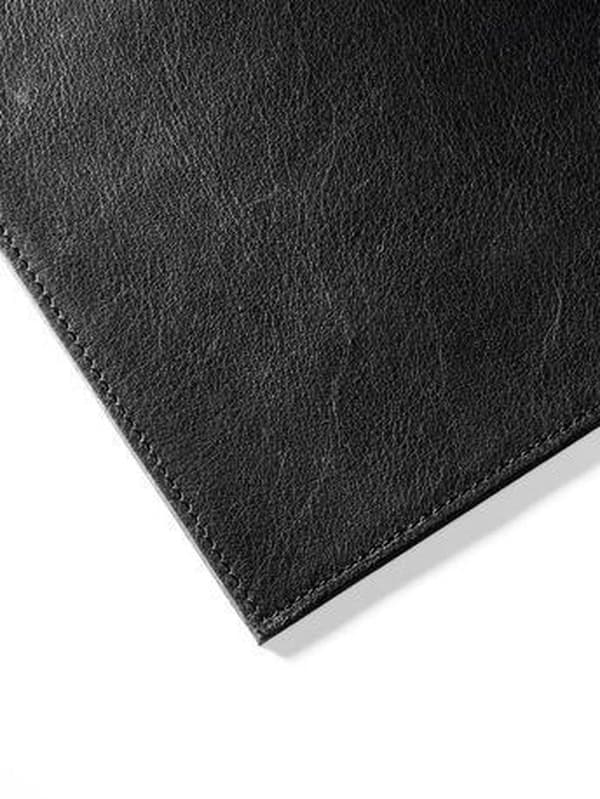 HÅLLBAR skrivbordsunderlägg 630x500mm svart äkta läder