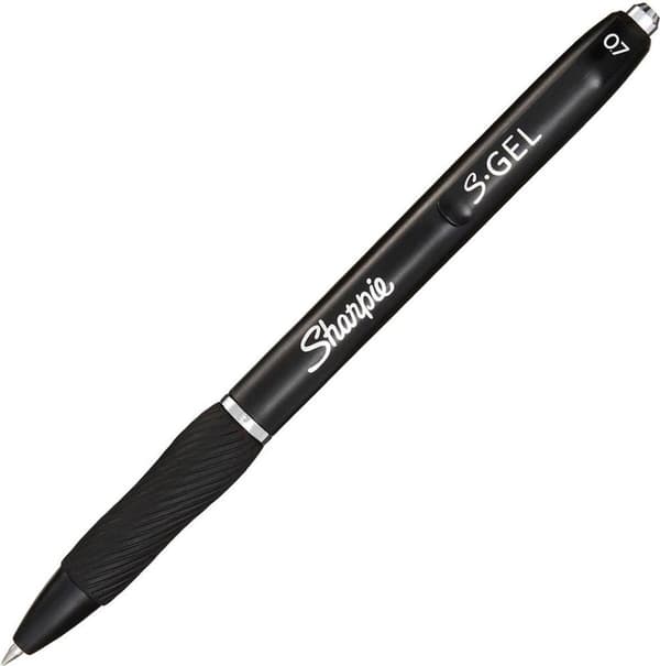 Sharpie S-Gel Retractable Gel Pen Sort 12 stk (2136595)
