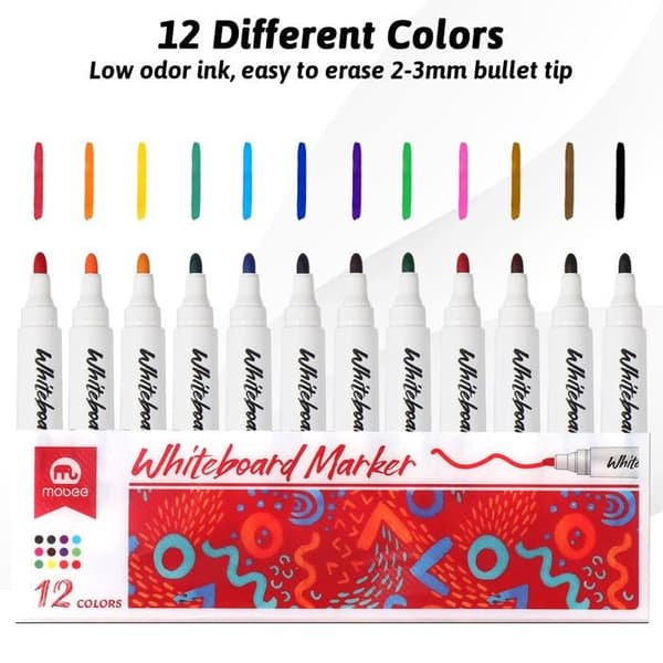 Svarta tavlapapper - Vinabo blädderblockspapper - Vinabo Erasable Whiteboard Markers