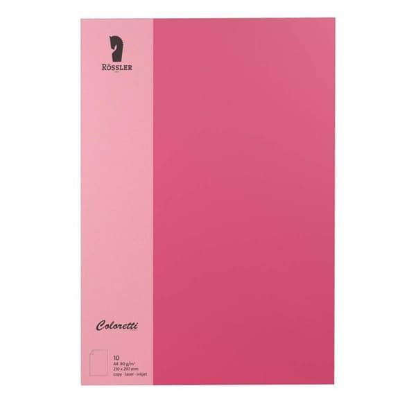 Rössler - 220701554 - Rossler Coloretti Set med 10 ark brevpapper 80 g/m A4-format 80 g/m godisrosa