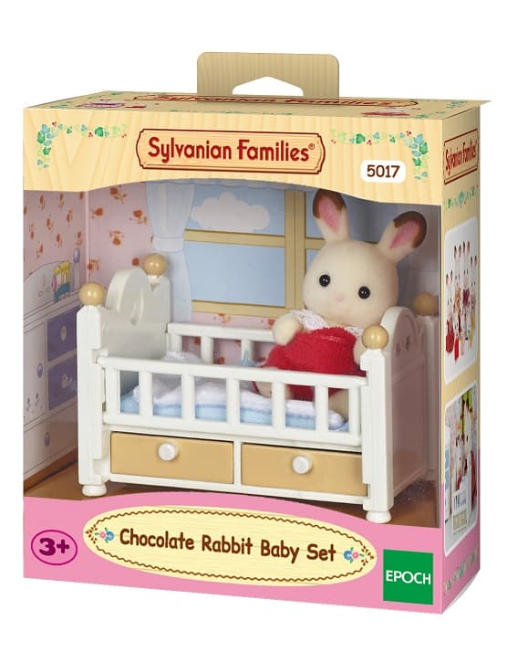 Set med bebis Chokladkanin (Spjälsäng), Sylvanian Families