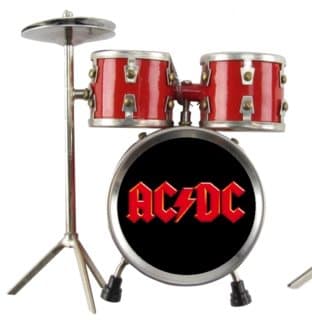 Mini Drum Set: Ac/Dc - 'Red Chrome'