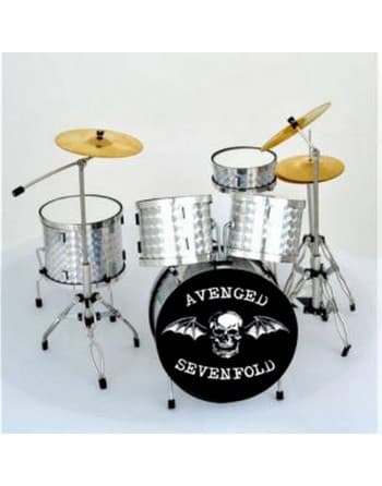 Mini Drum Set: Avenged Sevenfold - Silver/Chrome