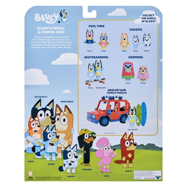 Bluey Figuuripaketti Blueys Family & Friends 8 kpl
