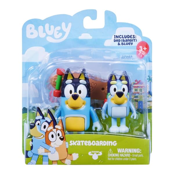Bluey Figures 2-p Skateboarding Skateboarding