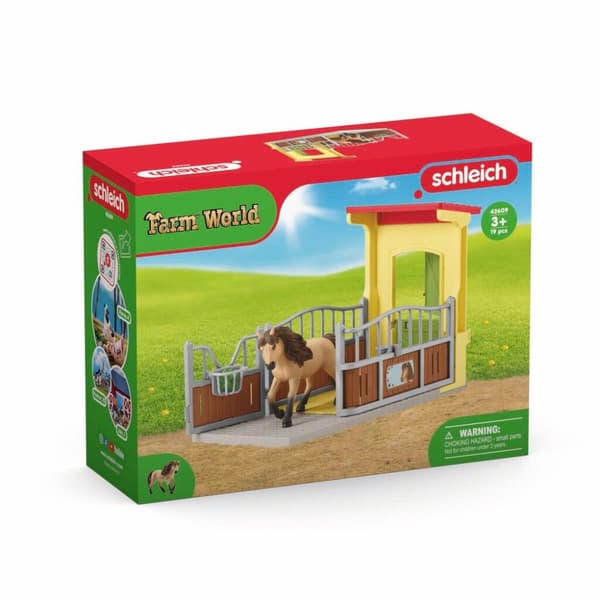 Ponnybox med Islandshäst Hingst Schleich
