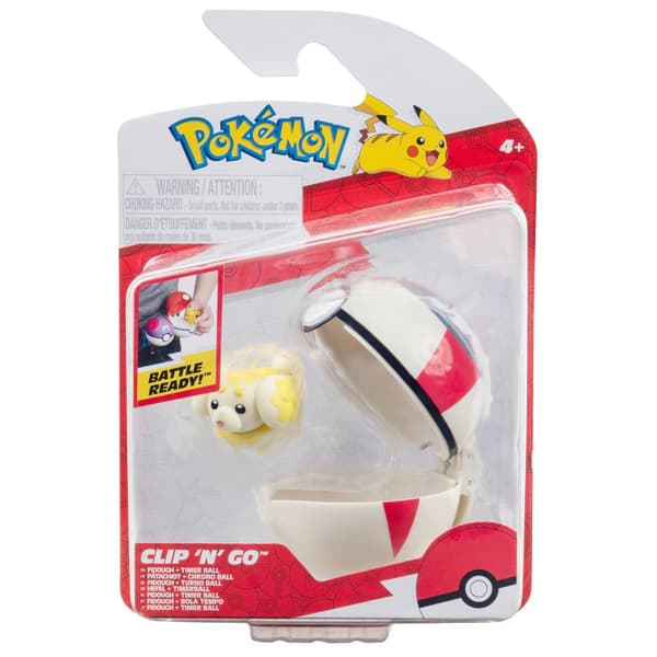 Pokemon Clip N Go Fidough And Timer Ball