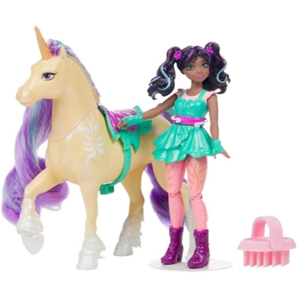 Ava & Leaf Doll med Hest 11 cm Unicorn Academy
