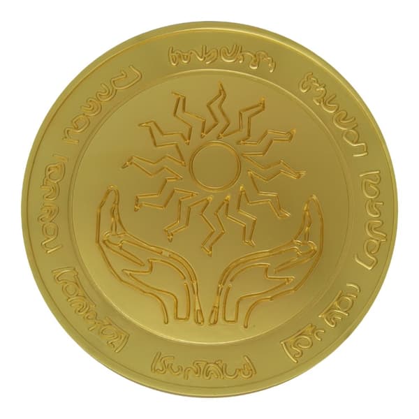 Fanatik Dungeons & Dragons 24k guldbelagt sundhedsamulet medaljon