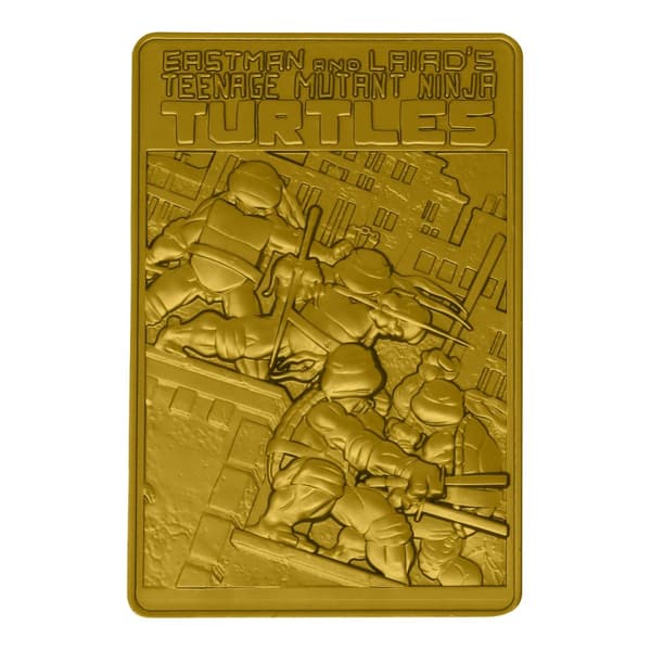 Fanatik Teenage Mutant Ninja Turtles Limited Edition 24k Gold Plated Comic Book Cover Ingot