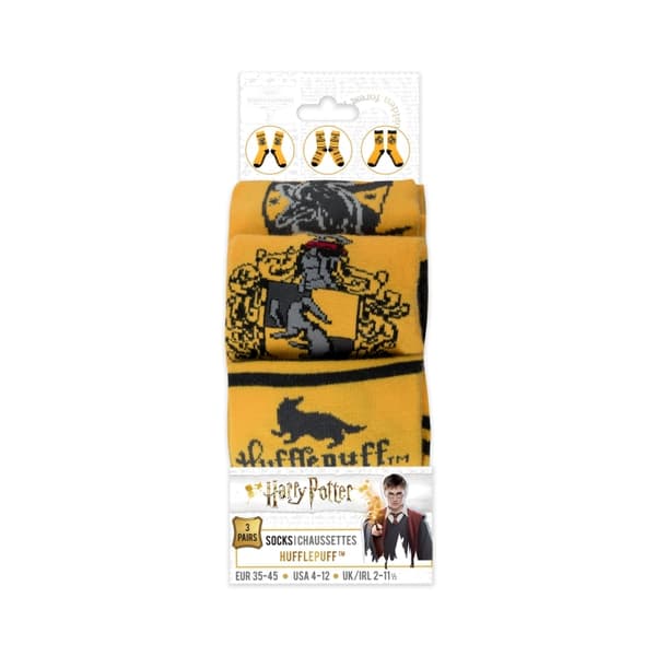 Harry Potter Hufflepuff - 3 par sokker