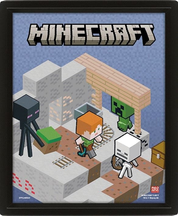 Pyramid International MINECRAFT (SKIFTENDE TERRÆN) LINSEFORMET PLAKAT FLIP