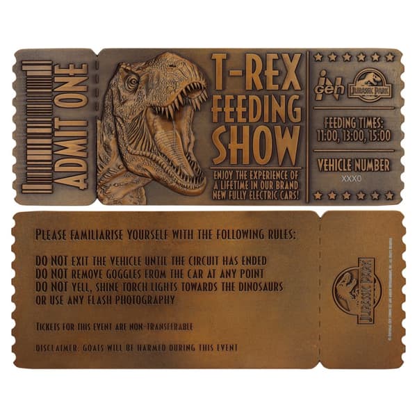 Billett til fôringsshow i Jurassic Park