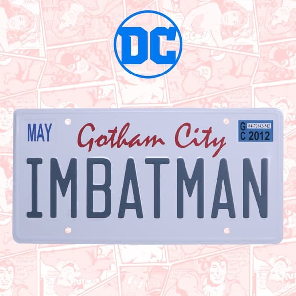 Fanatik DC Comics Batman-nummerskilt i blikk