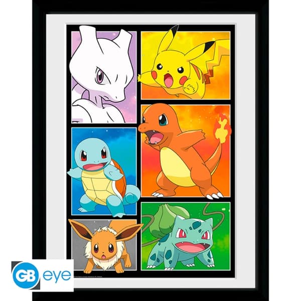 Abysse Inramad serietidningspanel - POKEMON - 30,5 x 40,6 cm