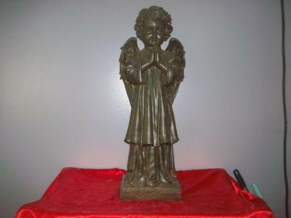 XXL Angel - i beton, have, dekoration
