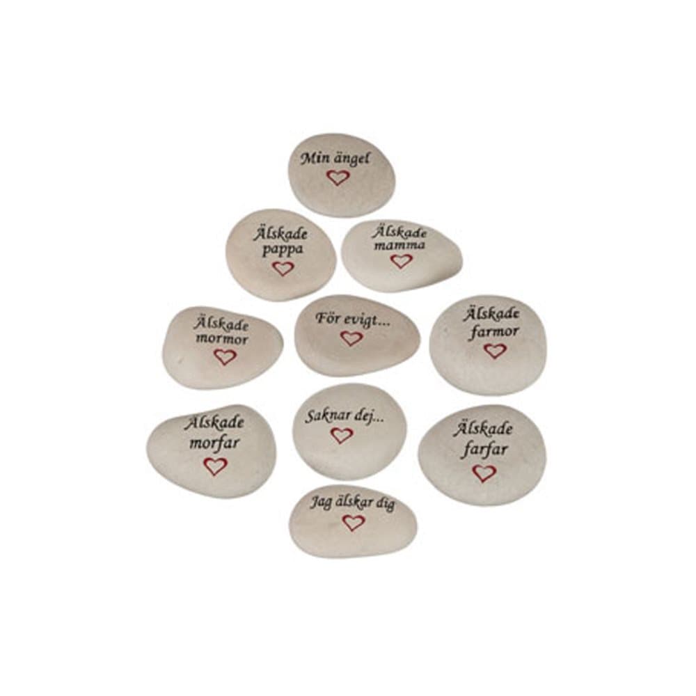 Sten med text jag älskar dig