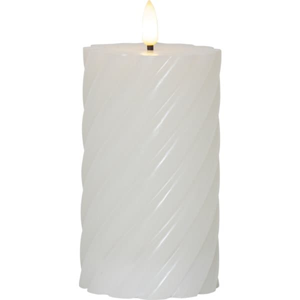 Led blockljus swirl - vit