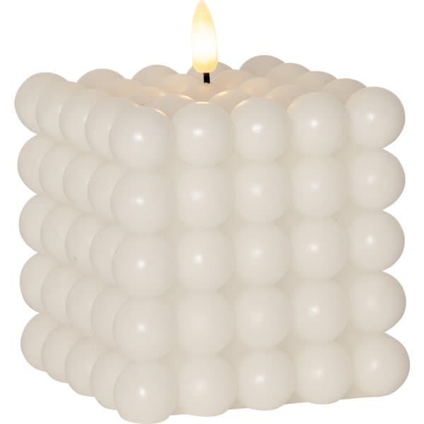 Led blockljus dots stort - vit
