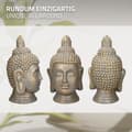Miniatyrbillede 4 af 7: ECD Germany Buddha hoved statue 53 cm - lavet af polyresin - bronze look - til yoga, Feng Shui eller meditationsværelse - hus, lejlighed og have -