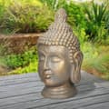 Miniatyrbillede 7 af 7: ECD Germany Buddha hoved statue 53 cm - lavet af polyresin - bronze look - til yoga, Feng Shui eller meditationsværelse - hus, lejlighed og have -