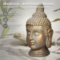 Miniatyrbillede 2 af 7: ECD Germany Buddha hoved statue 53 cm - lavet af polyresin - bronze look - til yoga, Feng Shui eller meditationsværelse - hus, lejlighed og have -