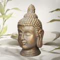Miniatyrbillede 1 af 7: ECD Germany Buddha hoved statue 53 cm - lavet af polyresin - bronze look - til yoga, Feng Shui eller meditationsværelse - hus, lejlighed og have -
