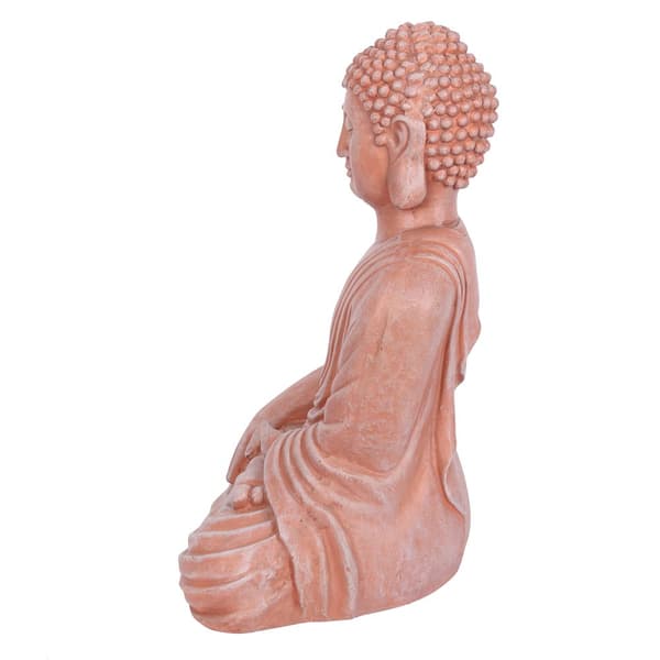 Something Different Sitting Buddha Terracotta Effect Garden Statue