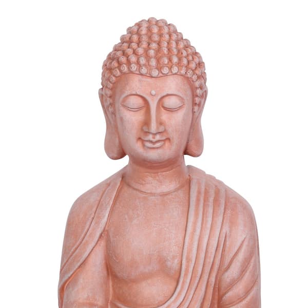 Something Different Sitting Buddha Terracotta Effect Garden Statue