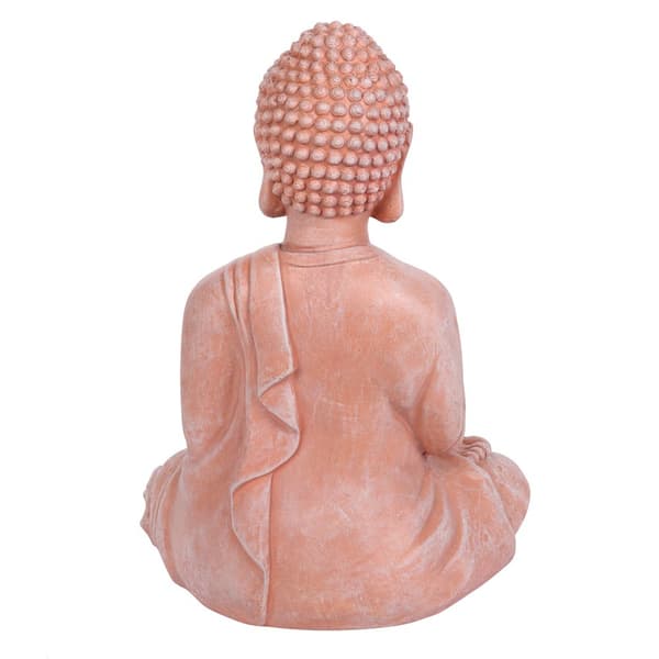 Something Different Sitting Buddha Terracotta Effect Garden Statue