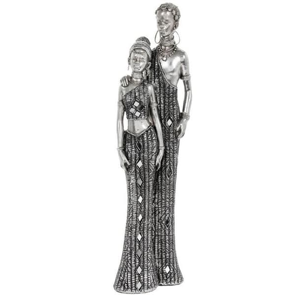 Silver Massaj Couple Prydnad - Höjd ca 35cm