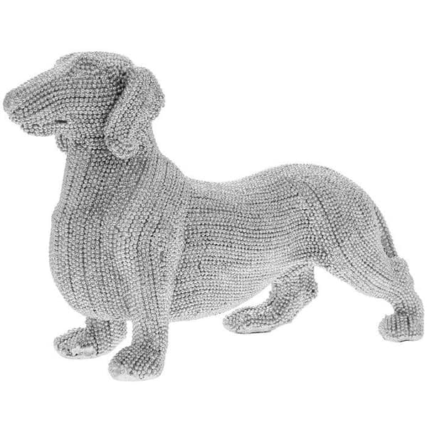 Dekorativ Hund Prydnad m Diamant Glittriga Effekt
