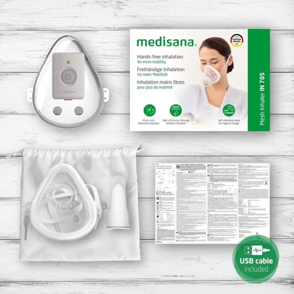 Medisana IN 705 handsfree-inhalaattori (maskin kanssa)