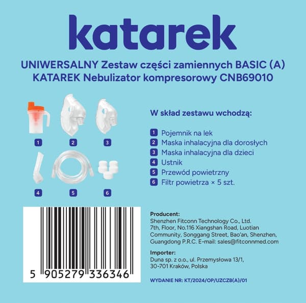 Katarek-osat sumutininhalaattoriin Basic 1 sarja