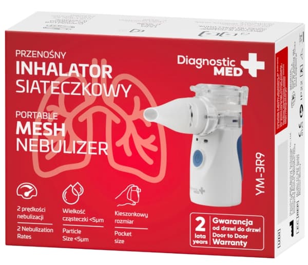 KANNETTAVA DIAGNOSTINEN INHALAATTORI YM-3R9