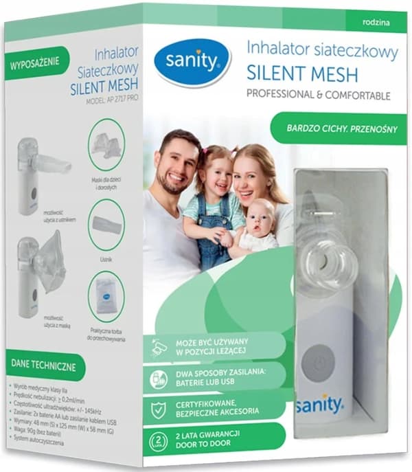 SANITY Silent Mesh -verkkoinhalaattori VP-M3 1 kpl